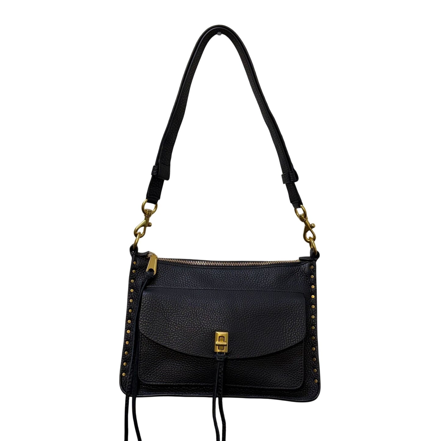 Rebecca Minkoff Pebbled Leather Hobo Bag Black