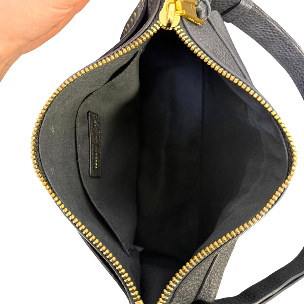 Rebecca Minkoff Pebbled Leather Hobo Bag Black