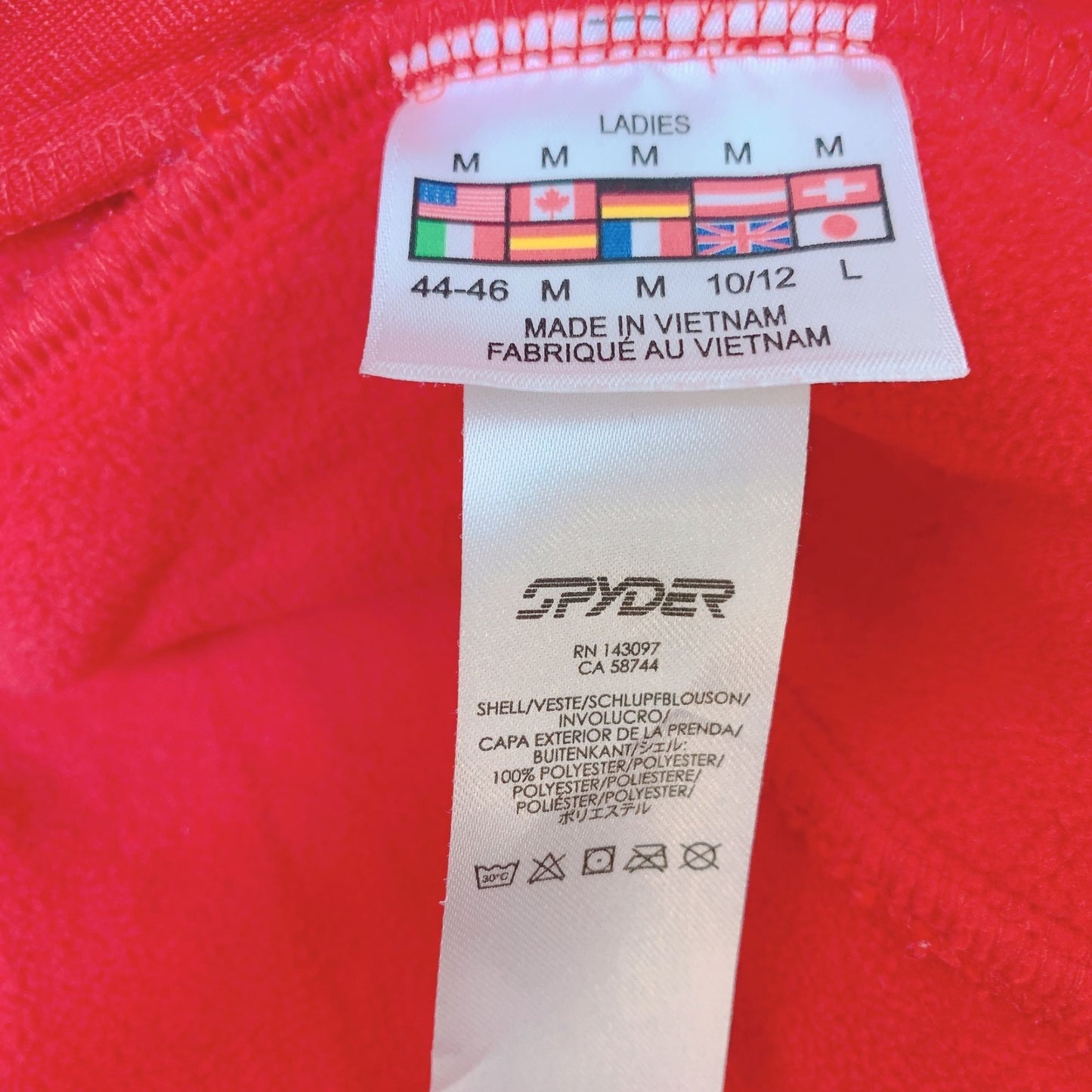 Spyder Red Core Zip Sweater/Jacket Size Medium