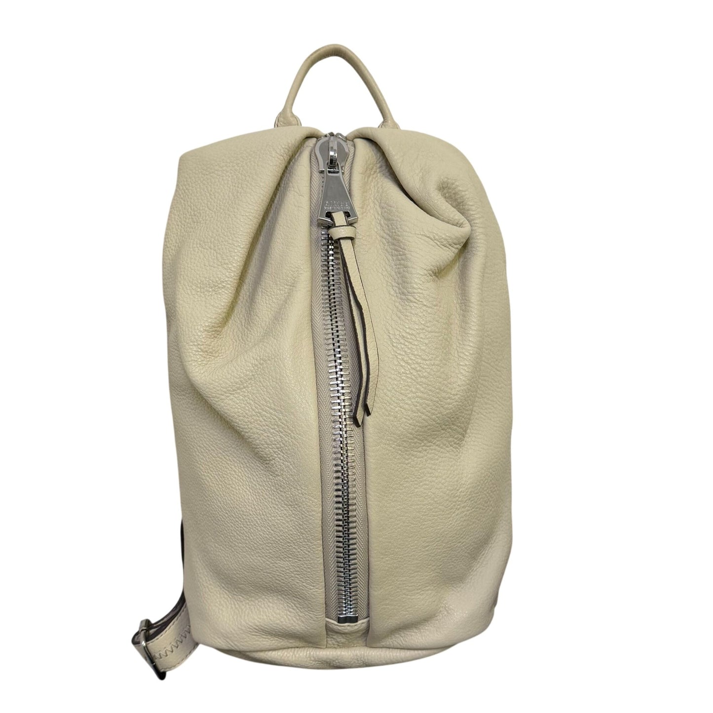 Aimee Kestenberg Bone Leather Backpack With Front Zipper & Adjustable Straps