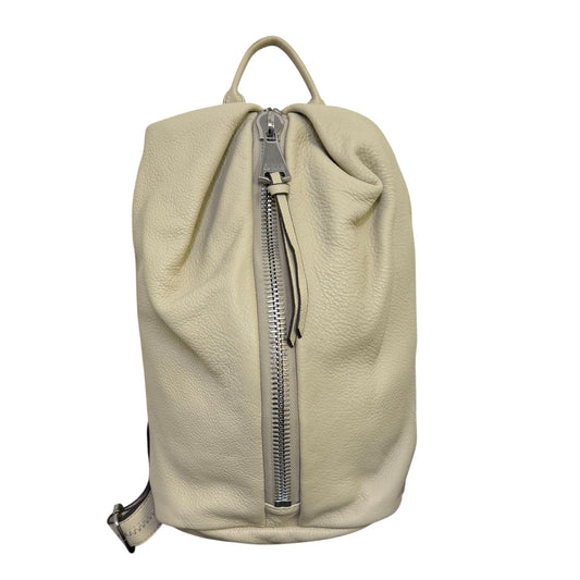 Aimee Kestenberg Bone Leather Backpack With Front Zipper & Adjustable Straps