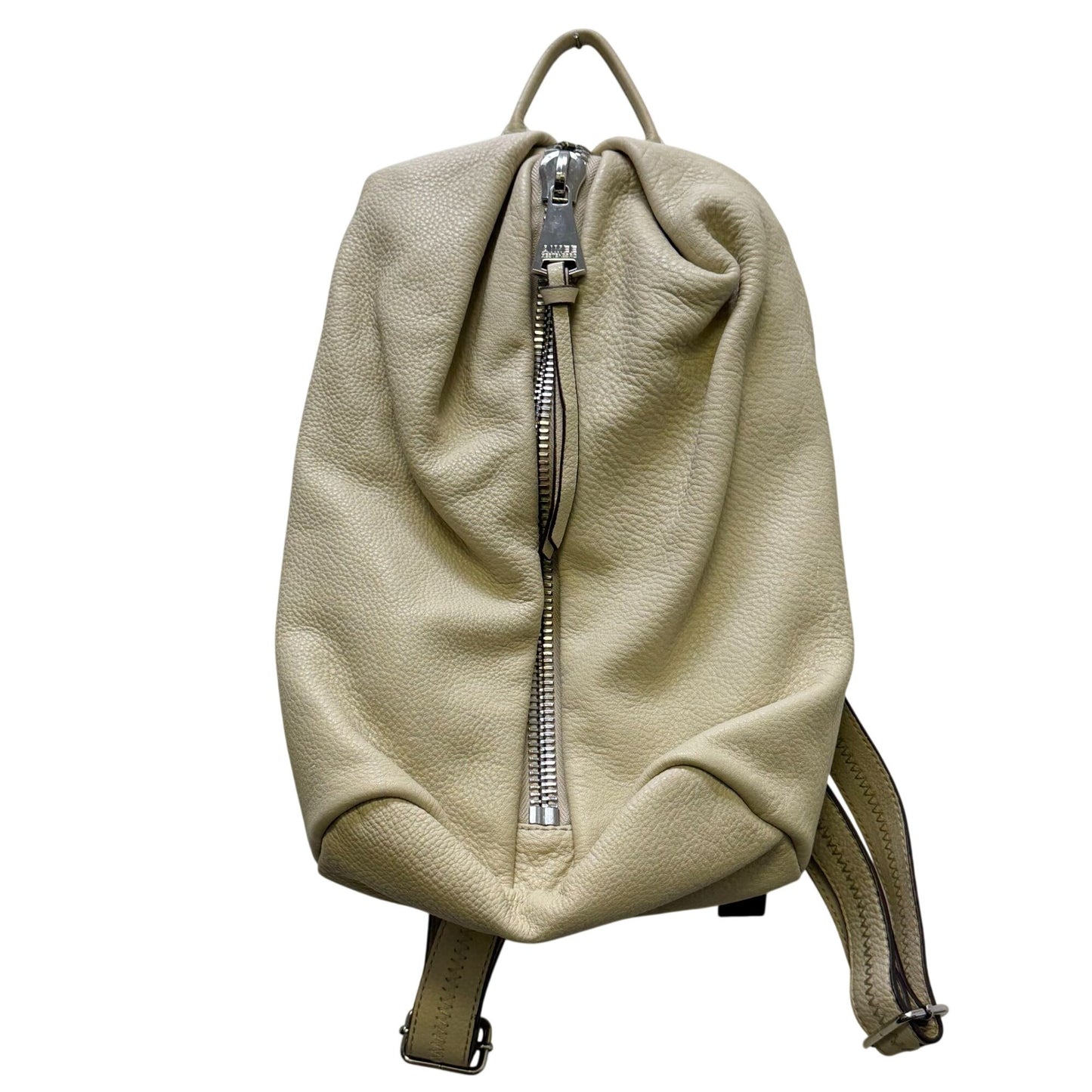 Aimee Kestenberg Bone Leather Backpack With Front Zipper & Adjustable Straps
