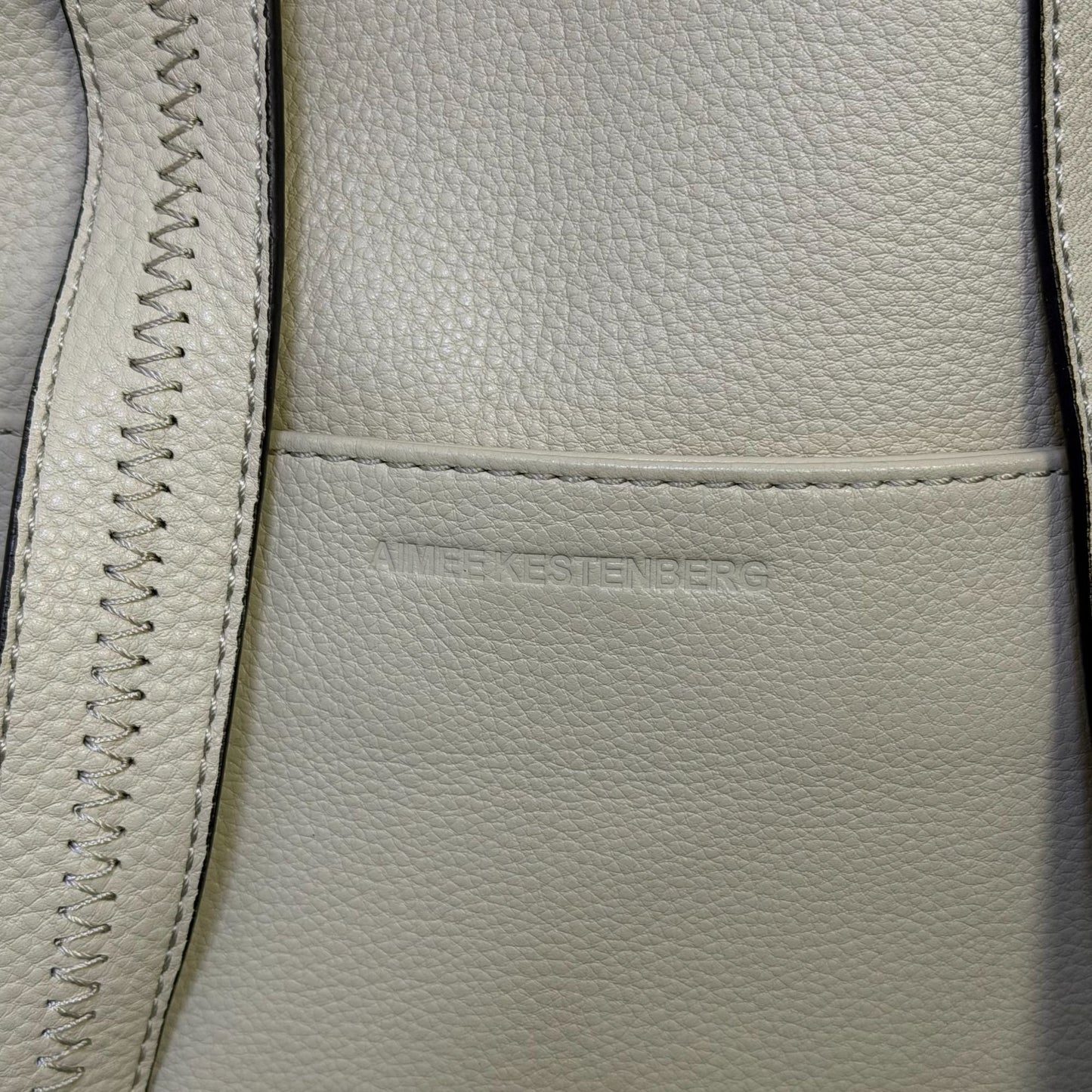 Aimee Kestenberg Bone Leather Backpack With Front Zipper & Adjustable Straps