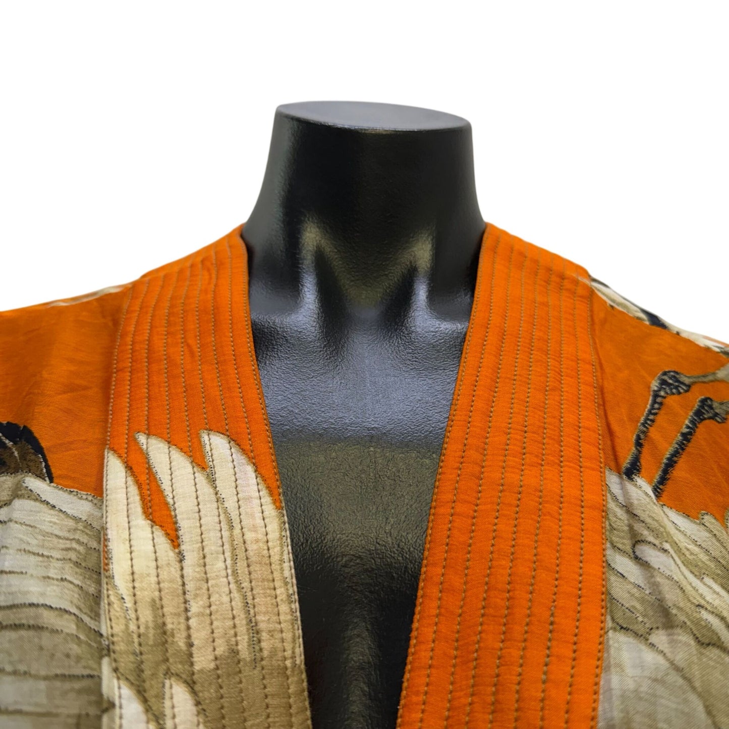 One Hundred Stars Kimono Cardigan Orange & Cream OS