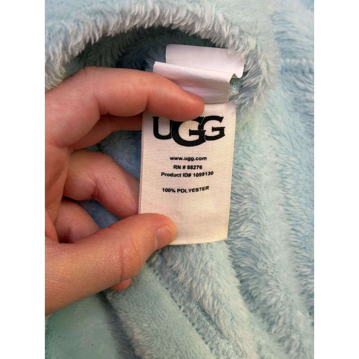 UGG Plush Blue Belted Robe Size L