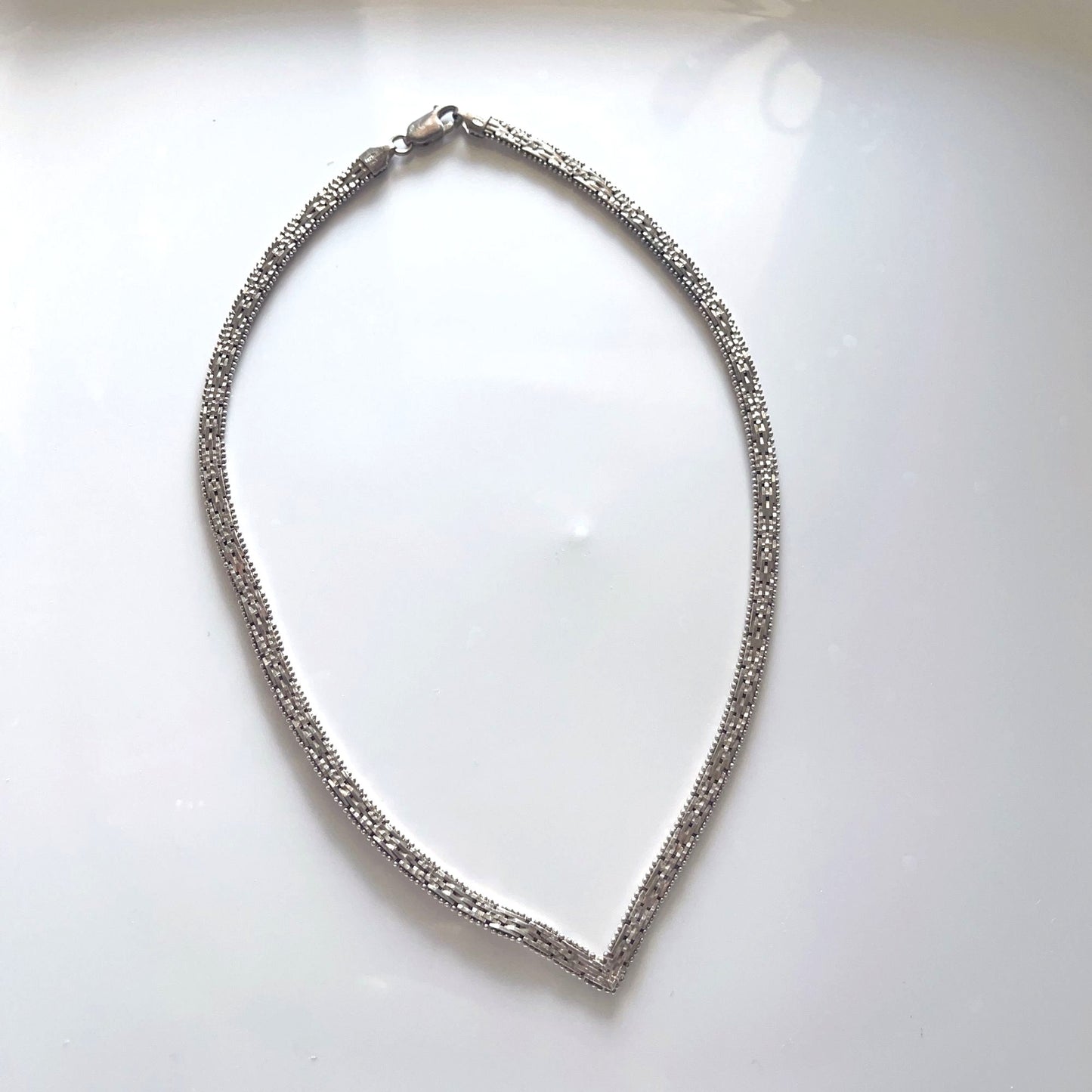 .925 Silver Small Choker Necklace Medium