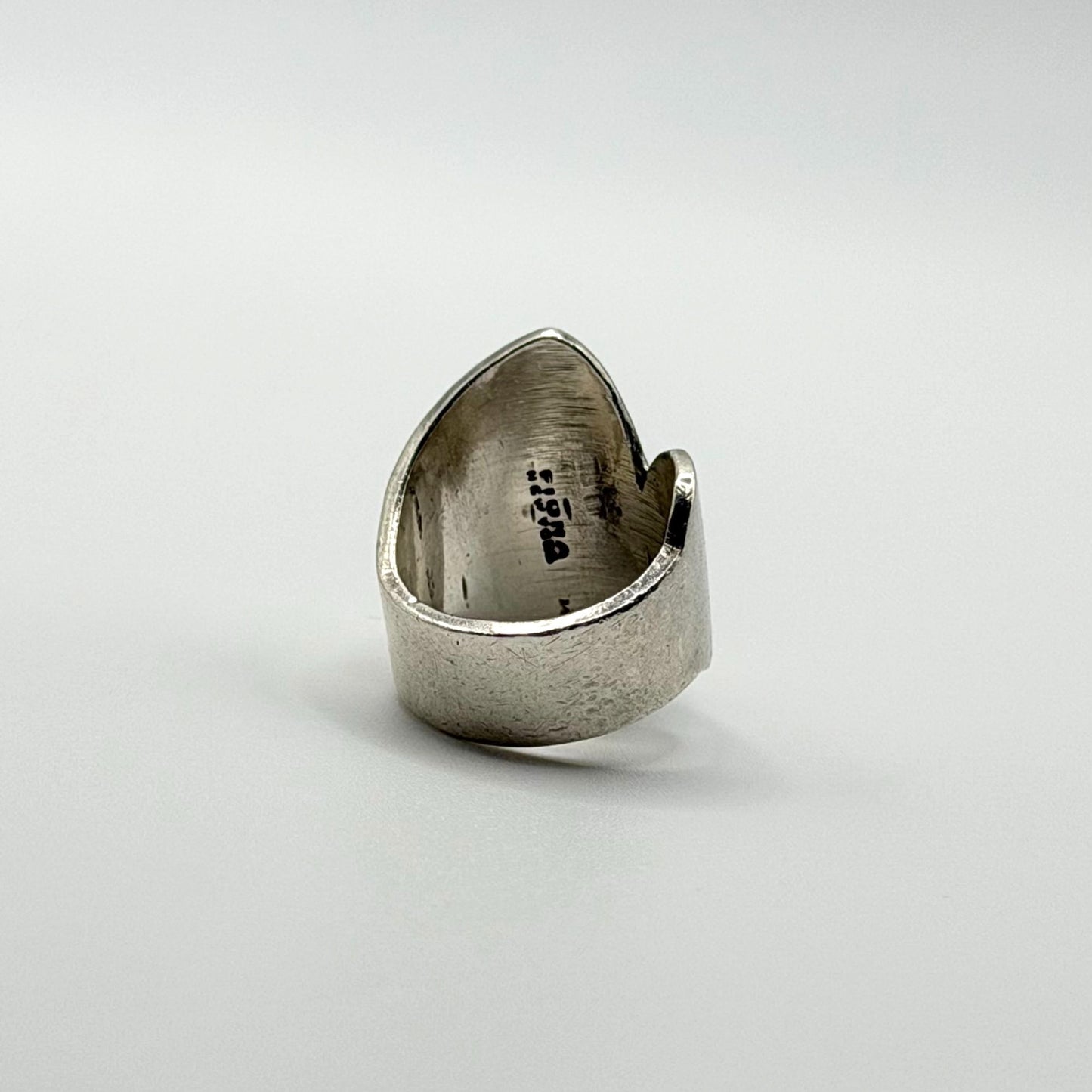 925 Sterling Silver & Black Onyx Wrap Ring Size 5