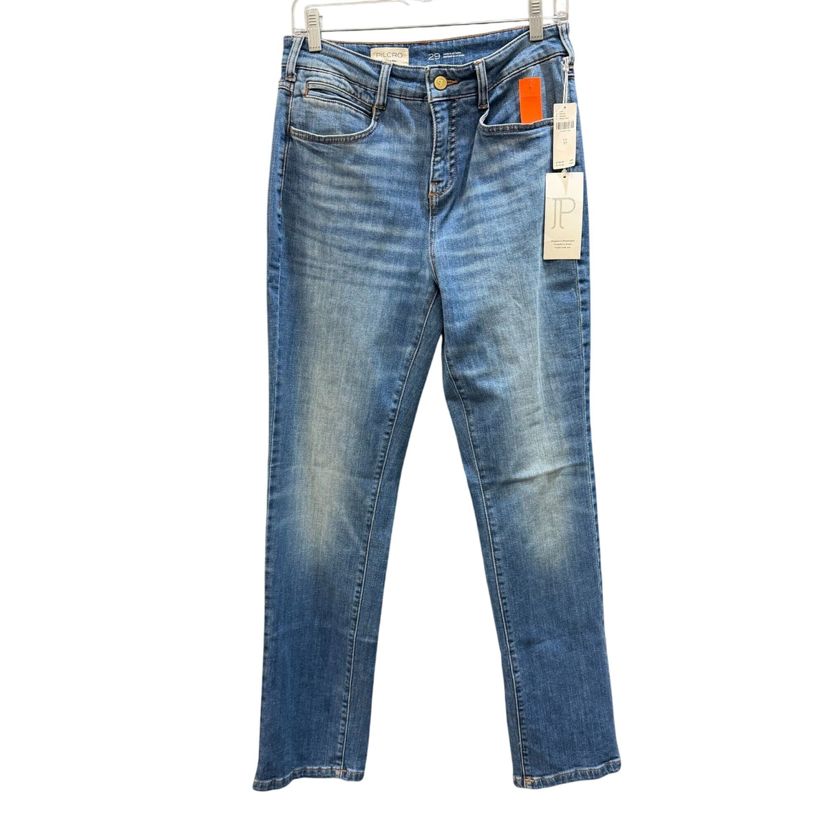 NWT Pilcro Anthropologie Straight-Leg Blue Denim Jeans 8/29
