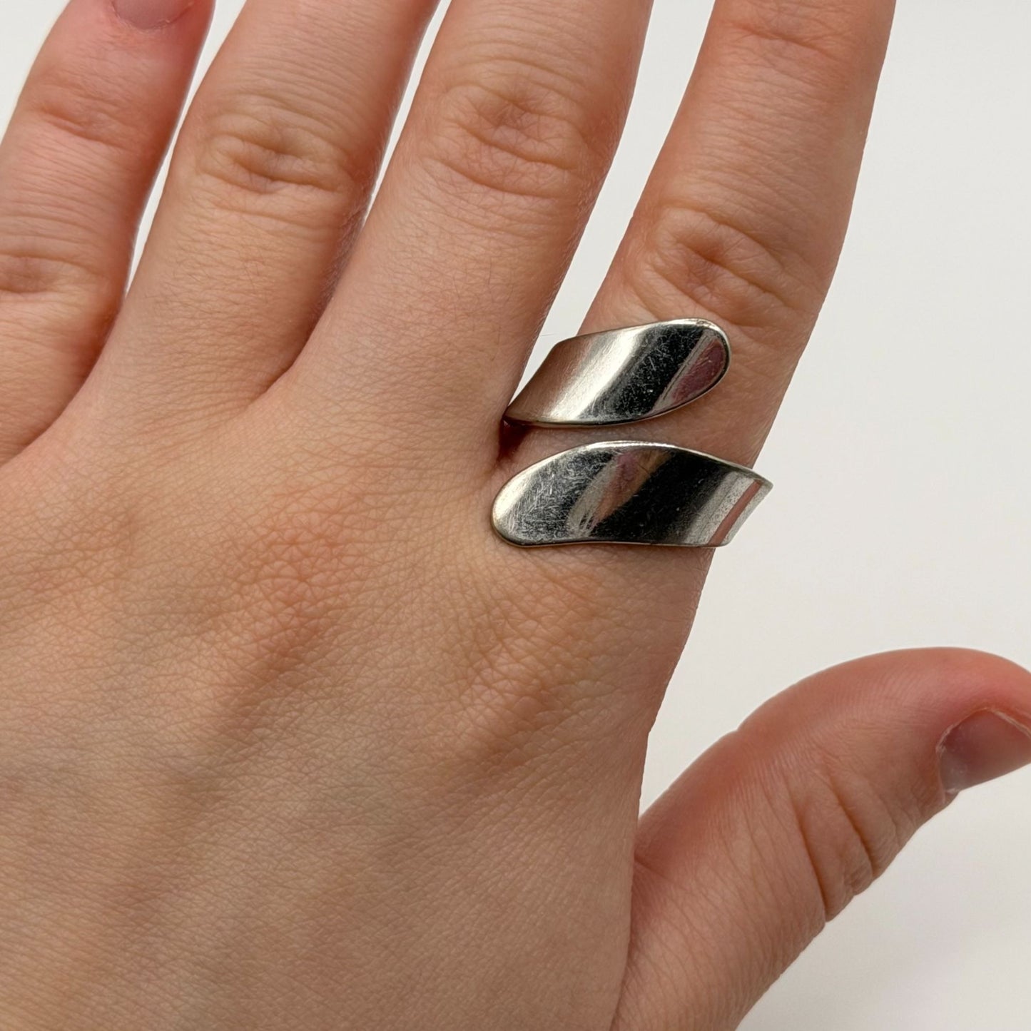Sterling Silver Adjustable Wrap Ring Size 9.5