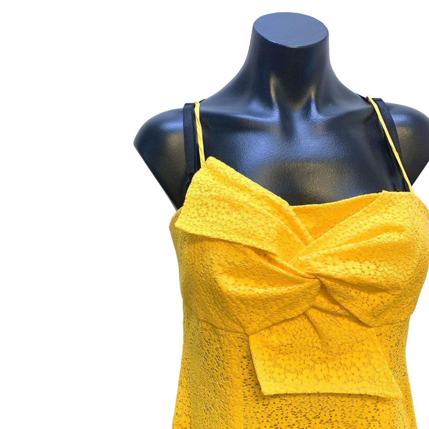 Trina Turk Yellow Lace Bow Dress Size 6