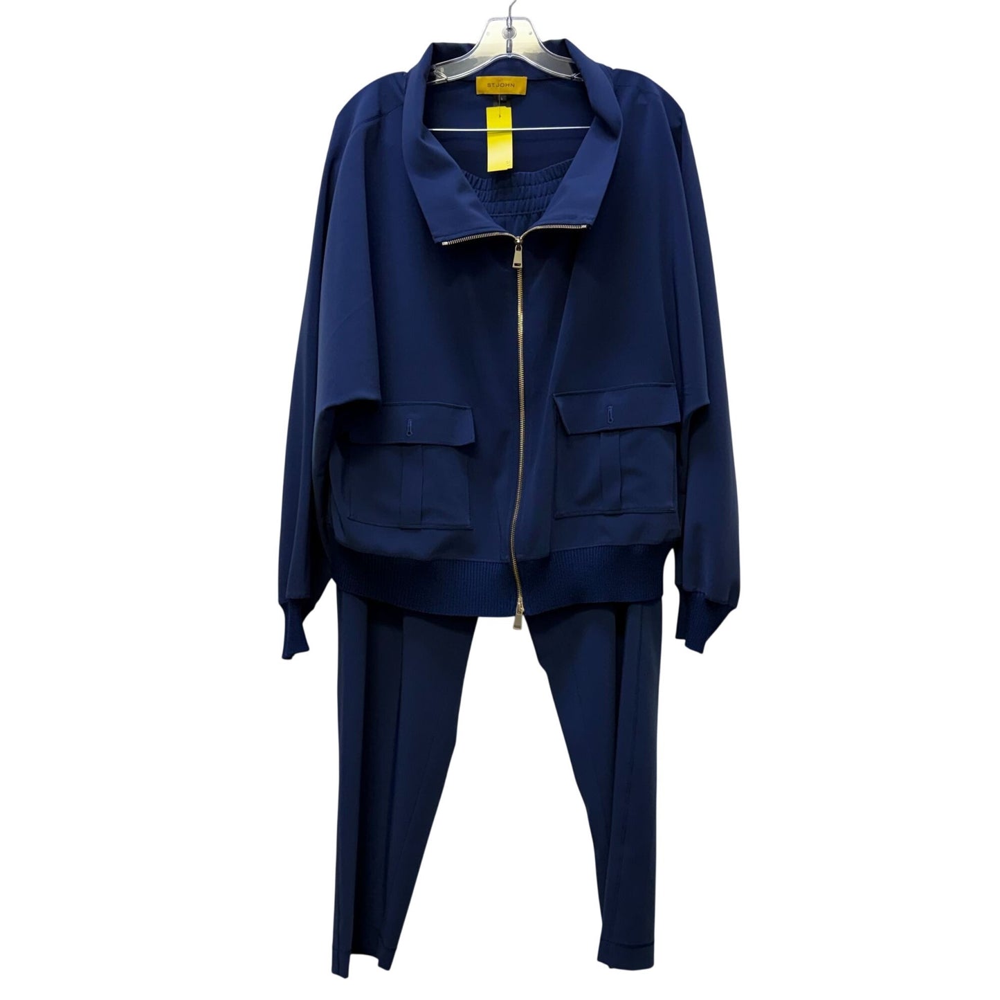 St. John 2 Pc Jacket & Pants Set Blue Size L