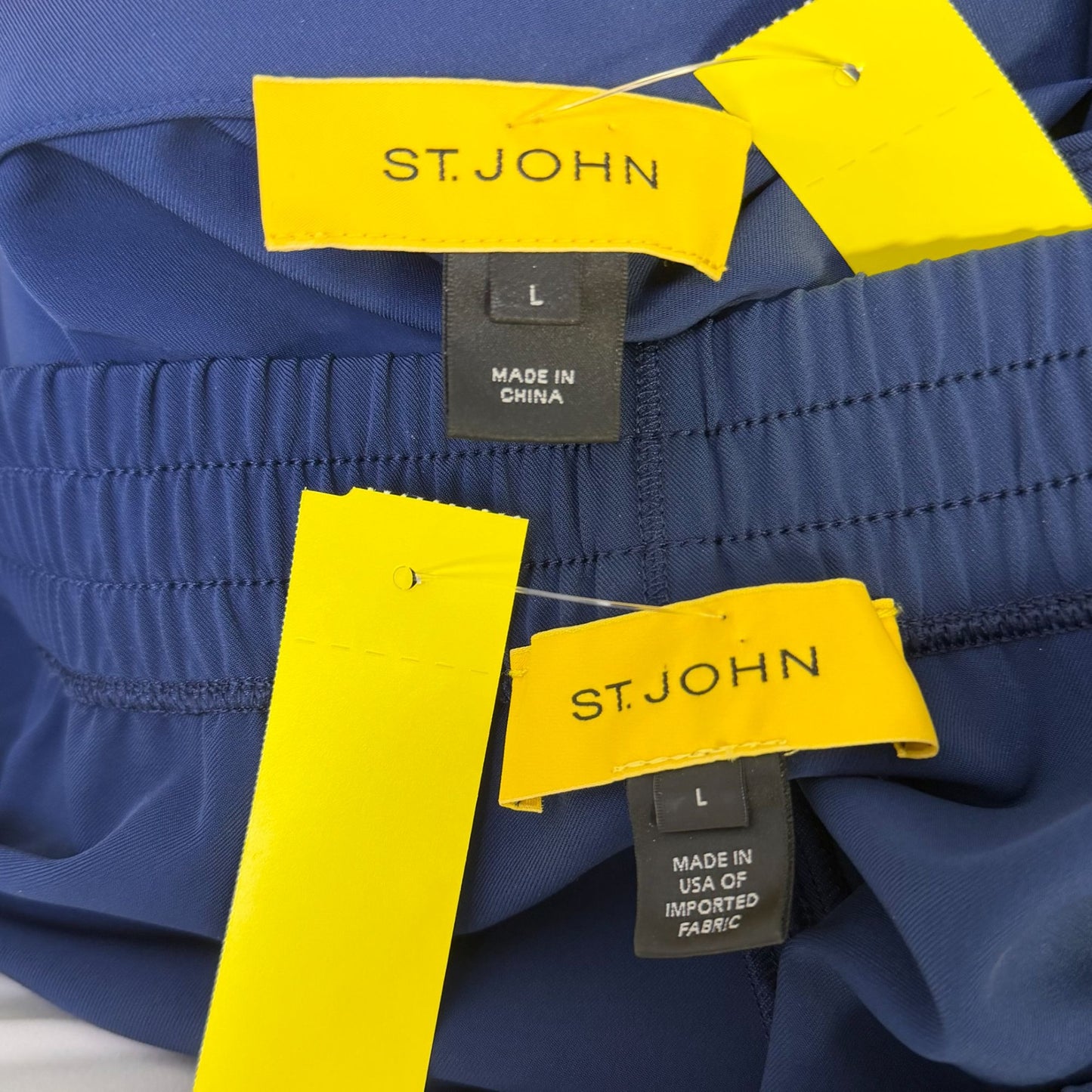 St. John 2 Pc Jacket & Pants Set Blue Size L