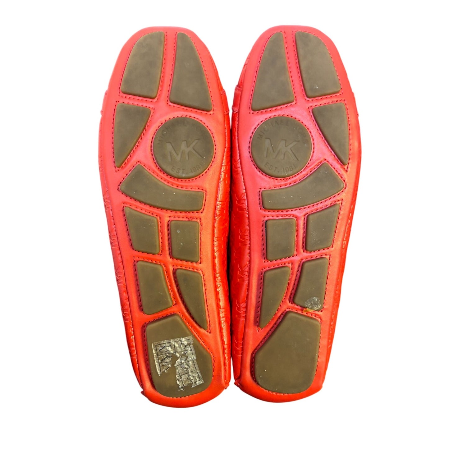 Michael Kors Red Embossed Leather Ballet Flats Size 6