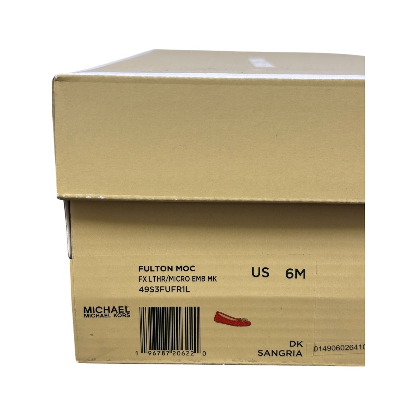 Michael Kors Red Embossed Leather Ballet Flats Size 6