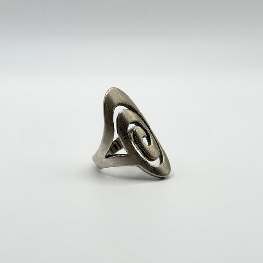 925 Sterling Silver Swirl Spiral Ring Real Solid Size 9.5