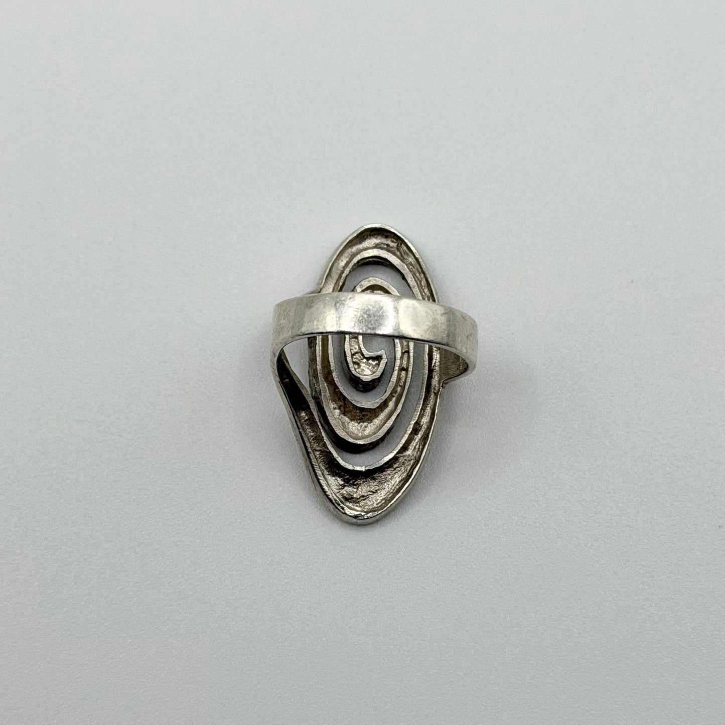 925 Sterling Silver Swirl Spiral Ring Real Solid Size 9.5