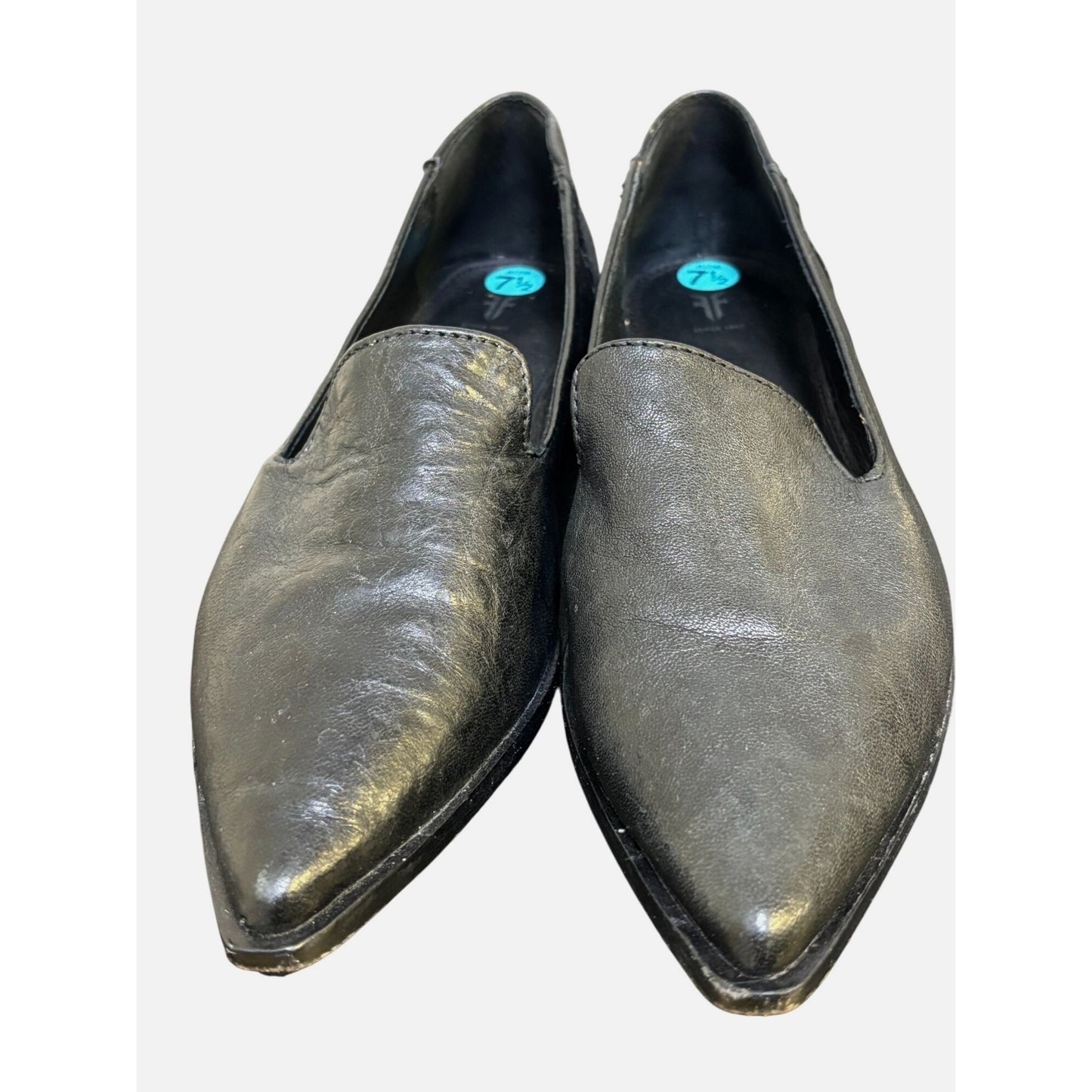 Frye Black Leather Loafers Size 7.5