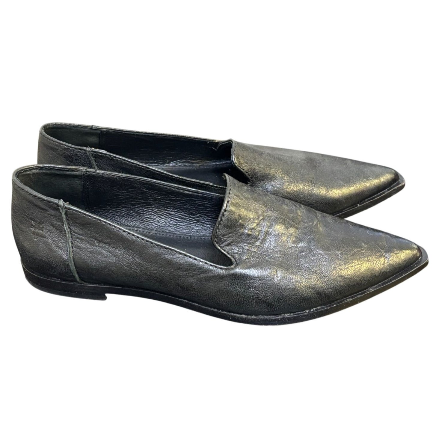 Frye Black Leather Loafers Size 7.5