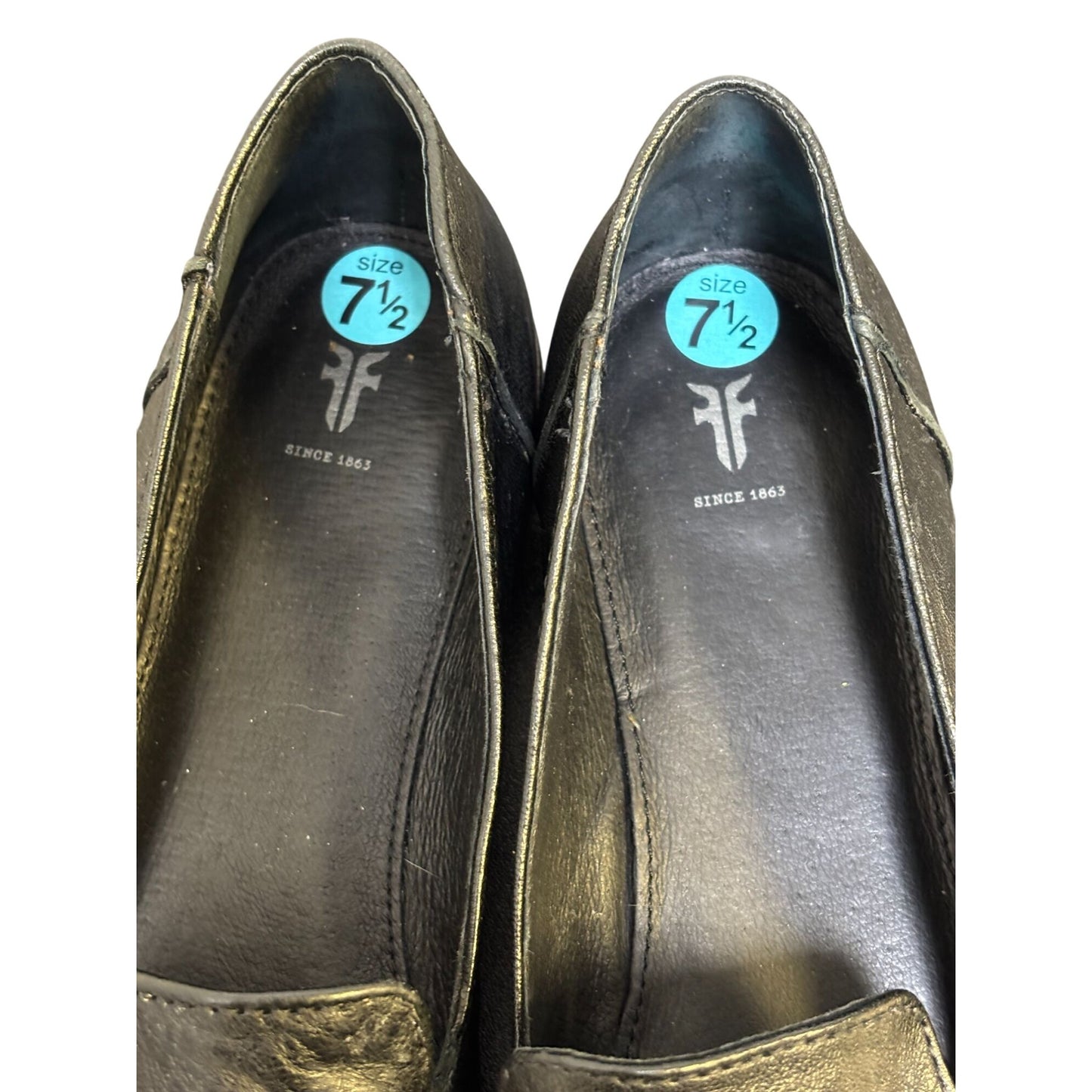 Frye Black Leather Loafers Size 7.5