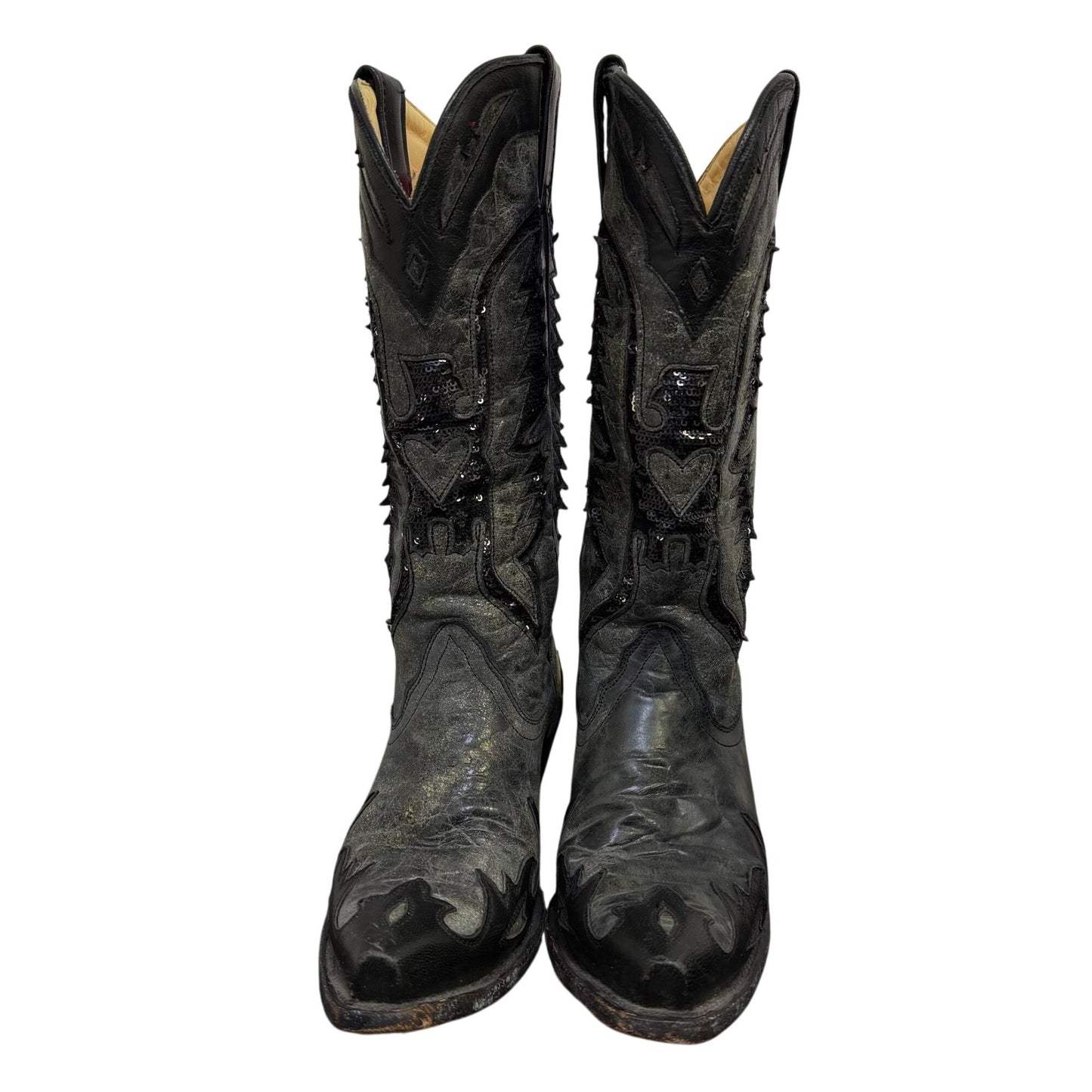 Corral Black & Grey Western Cowboy Boots Sz 6