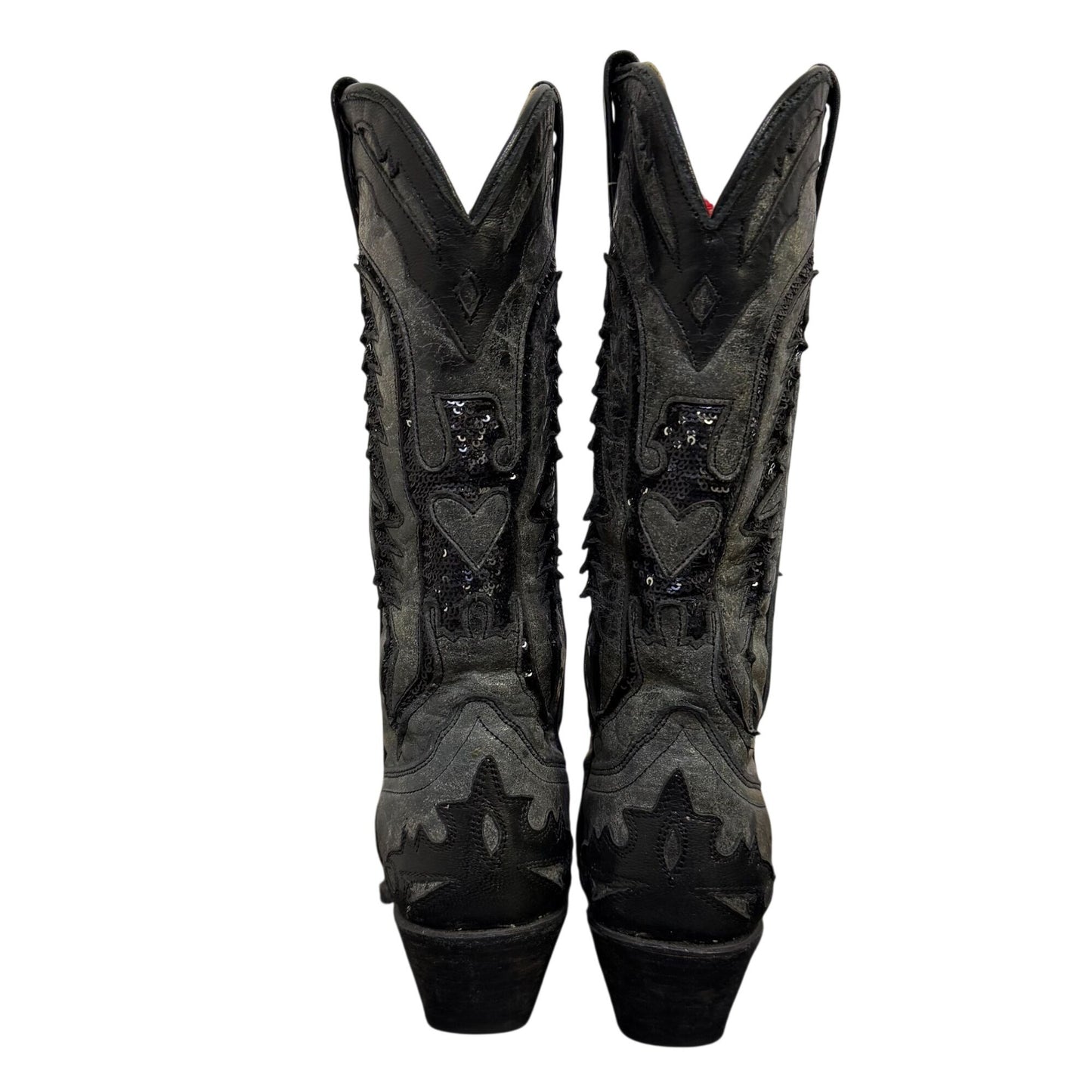 Corral Black & Grey Western Cowboy Boots Sz 6