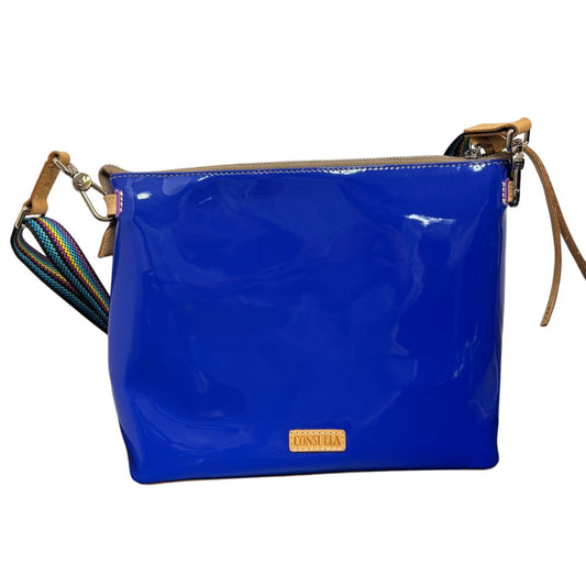Consuela Crossbody Bag Blue Multi With Floral Embroidery