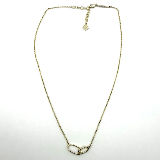 Kendra Scott Gold-Tone Necklace With Interlocking Oval Links