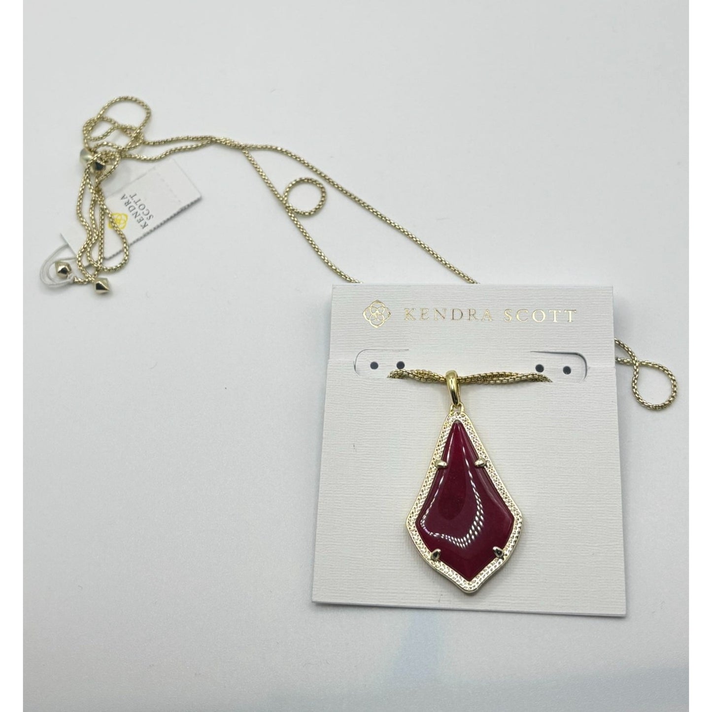 Kendra Scott Gold Necklace Burgundy