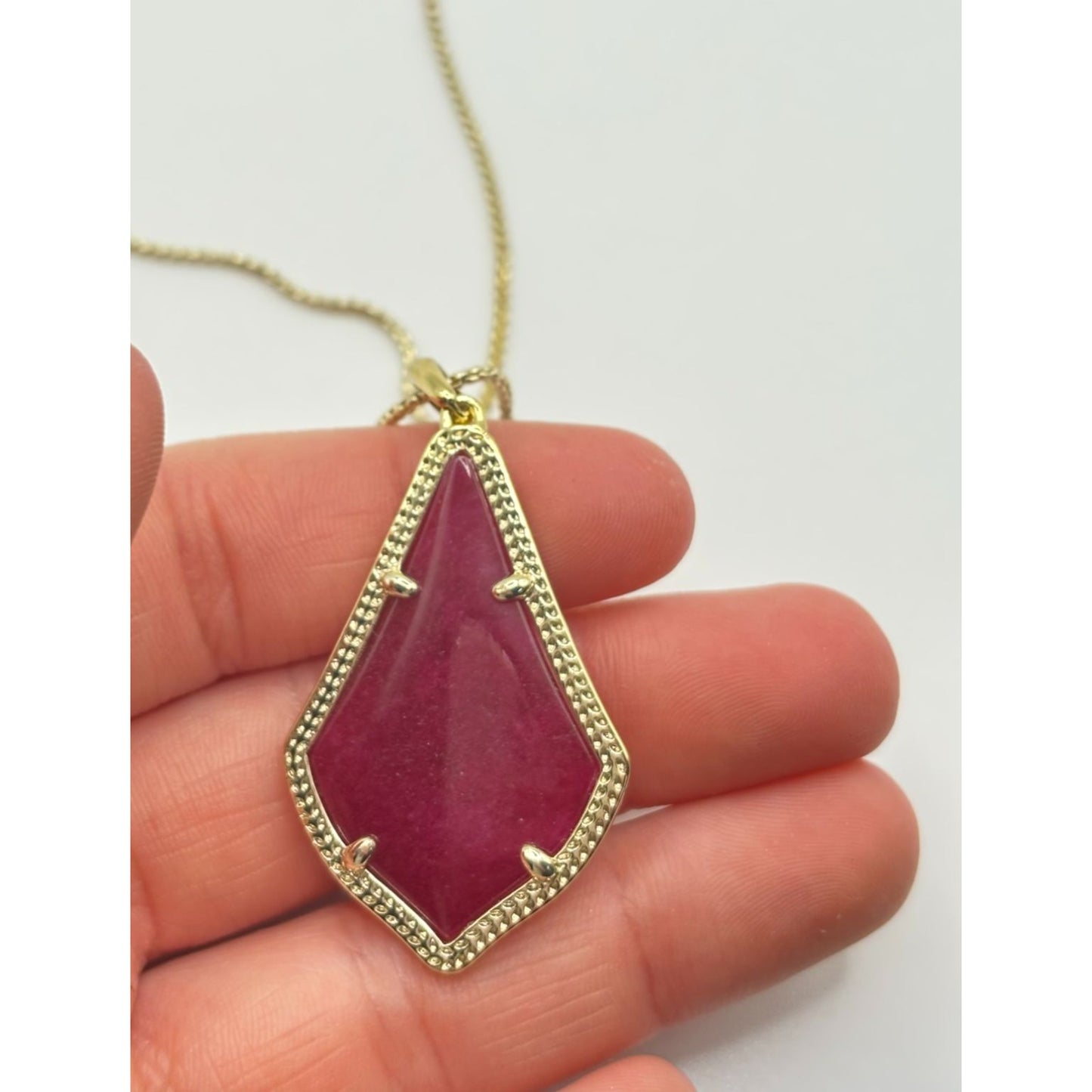 Kendra Scott Gold Necklace Burgundy
