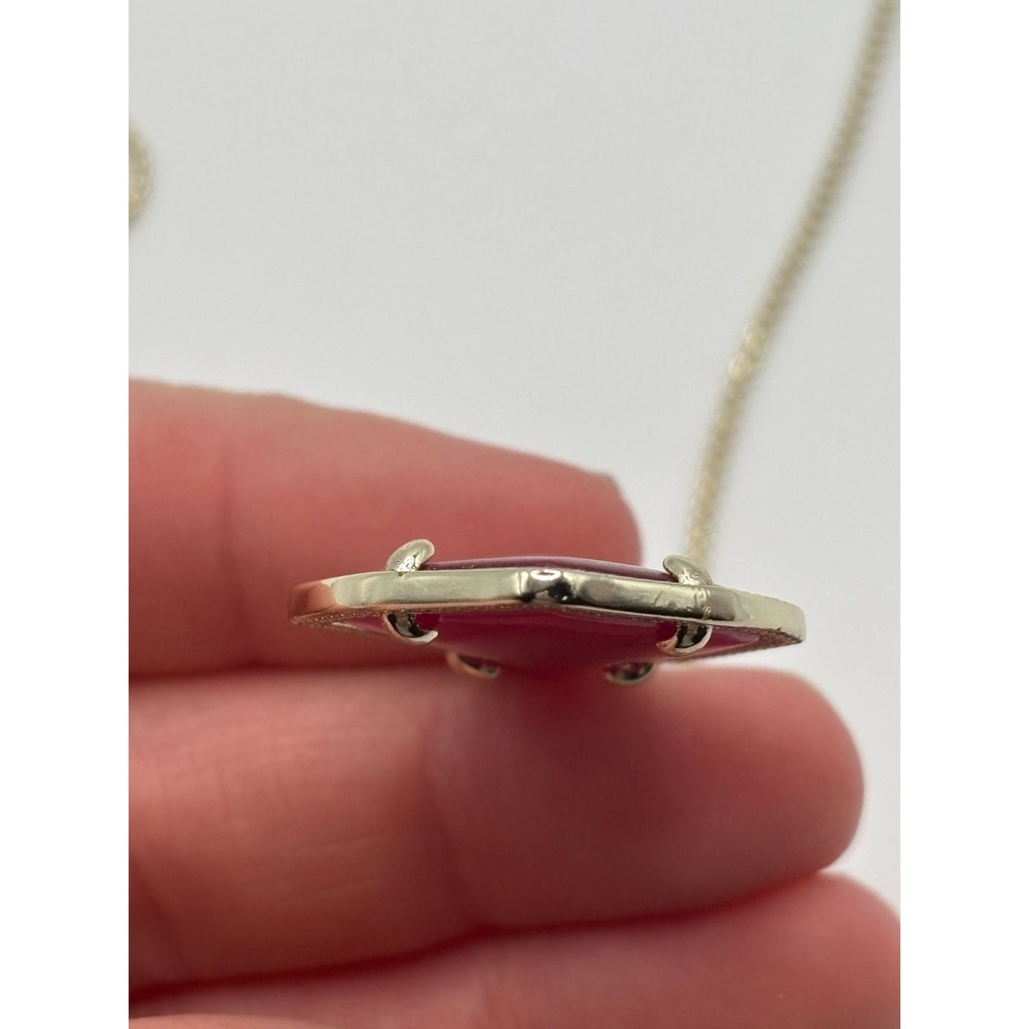 Kendra Scott Gold Necklace Burgundy