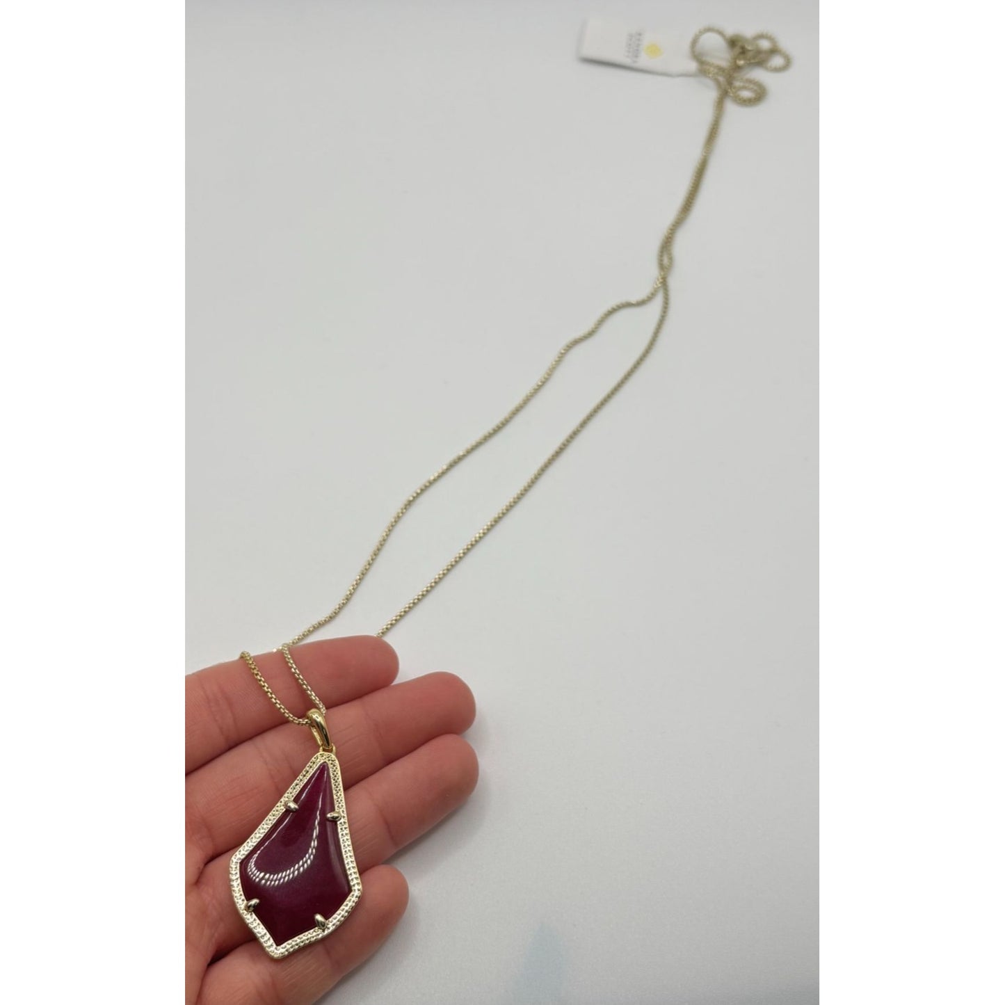 Kendra Scott Gold Necklace Burgundy
