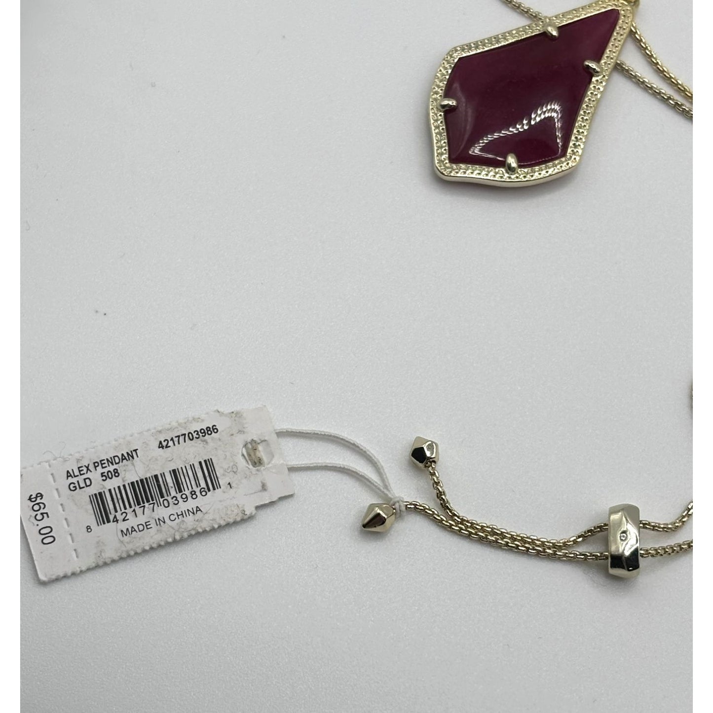 Kendra Scott Gold Necklace Burgundy