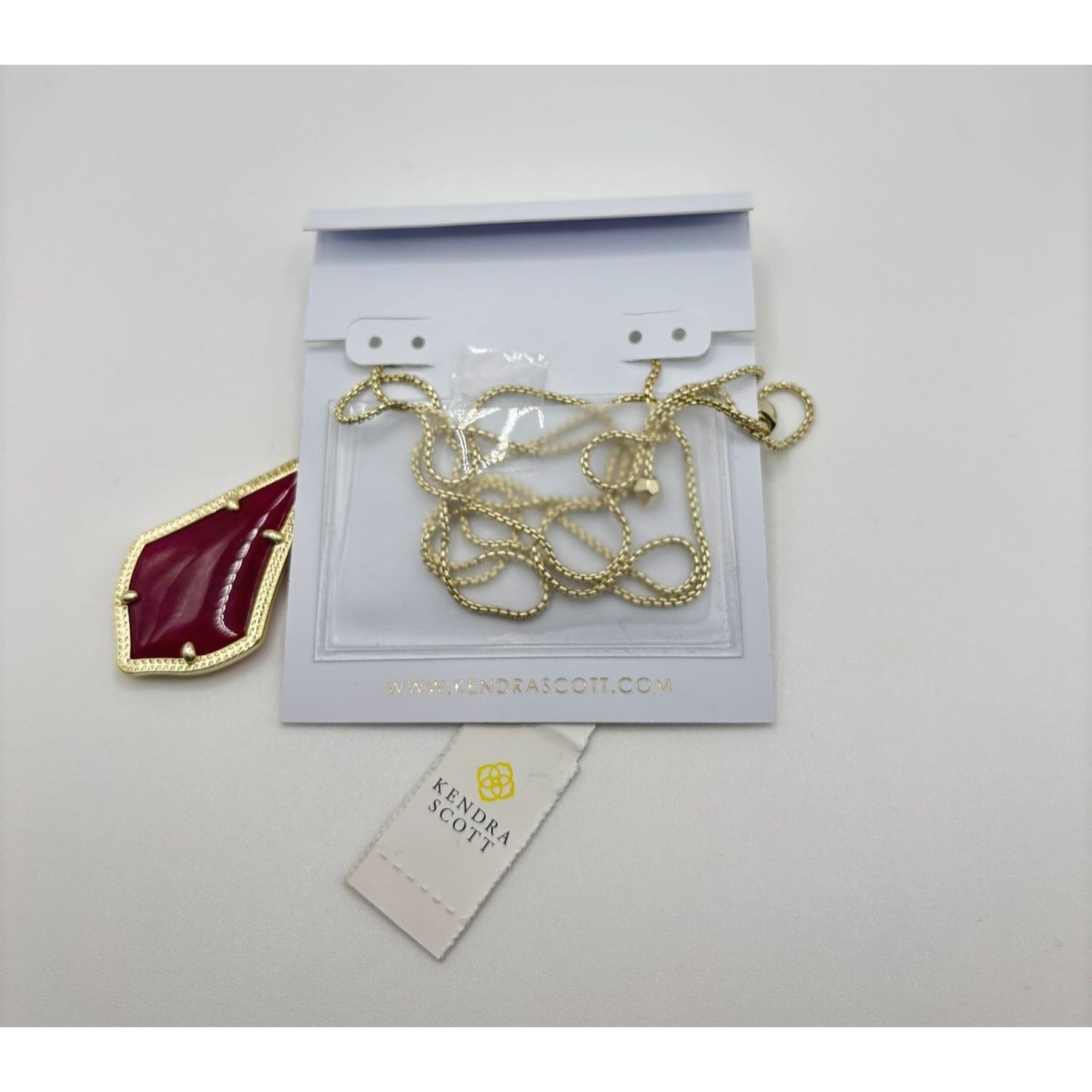 Kendra Scott Gold Necklace Burgundy