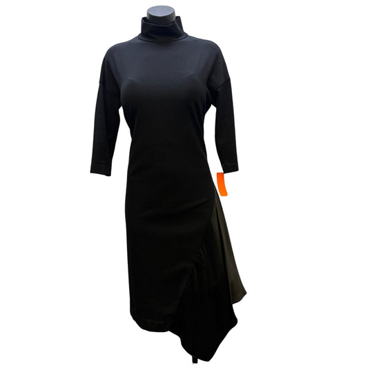 Brunello Cucinelli Wool Blend Black Dress Asymmetric Hem M