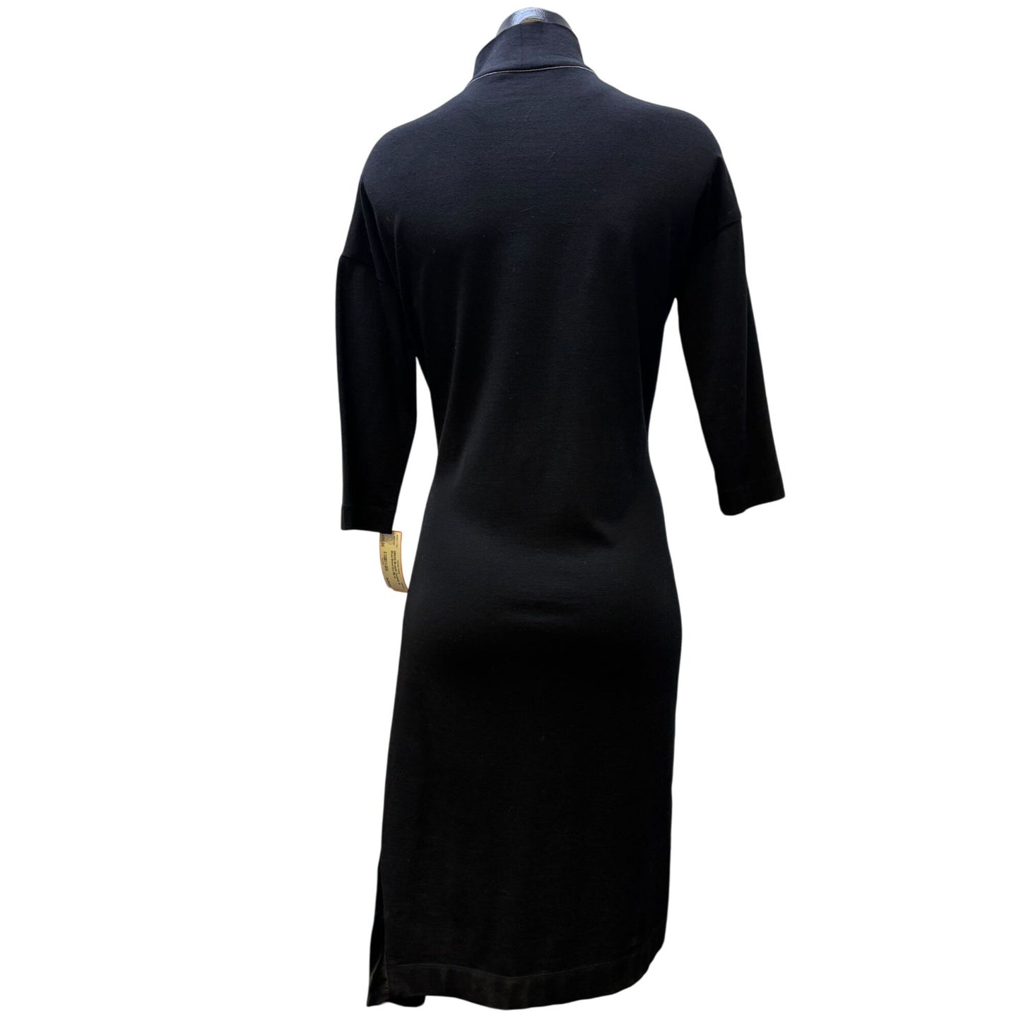 Brunello Cucinelli Wool Blend Black Dress Asymmetric Hem M