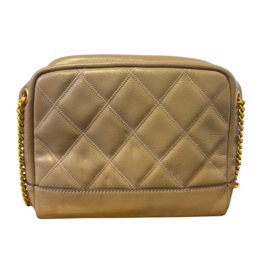 NWT DKNY Quilted Leather Crossbody Bag Gold Chain Strap