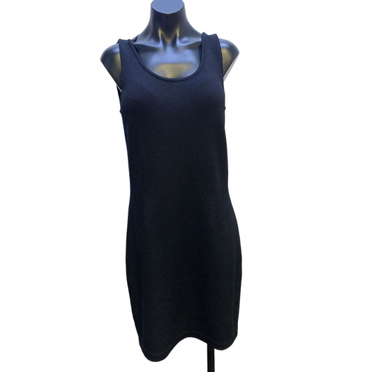 St. John Basics by Marie Gray 2 Pc Black Knit Tank Dress & Blazer Size 8