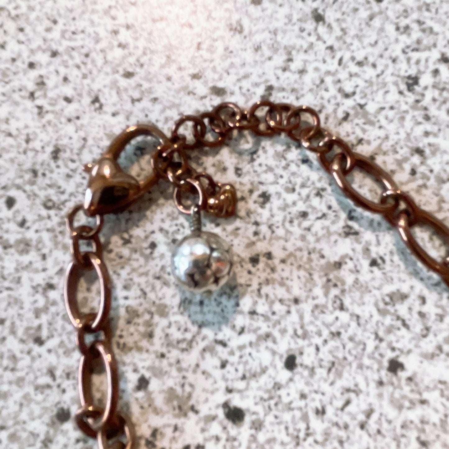 Brighton Copper Silver Chain Necklace Medium