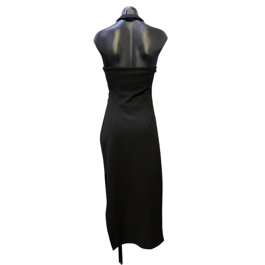 NWT Winnie & Co. Black Halter Neckline Midi Dress Size 6