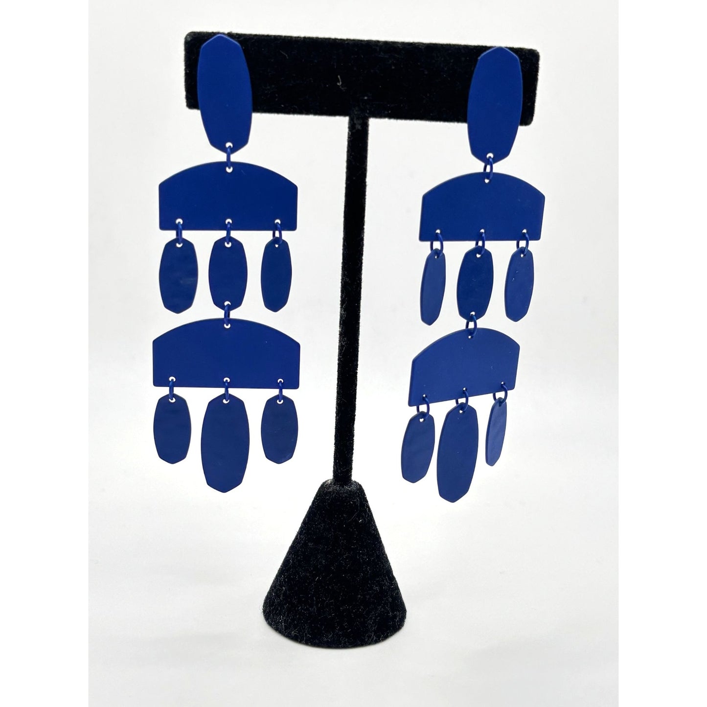 Kendra Scott Blue Earrings With Geometric Design