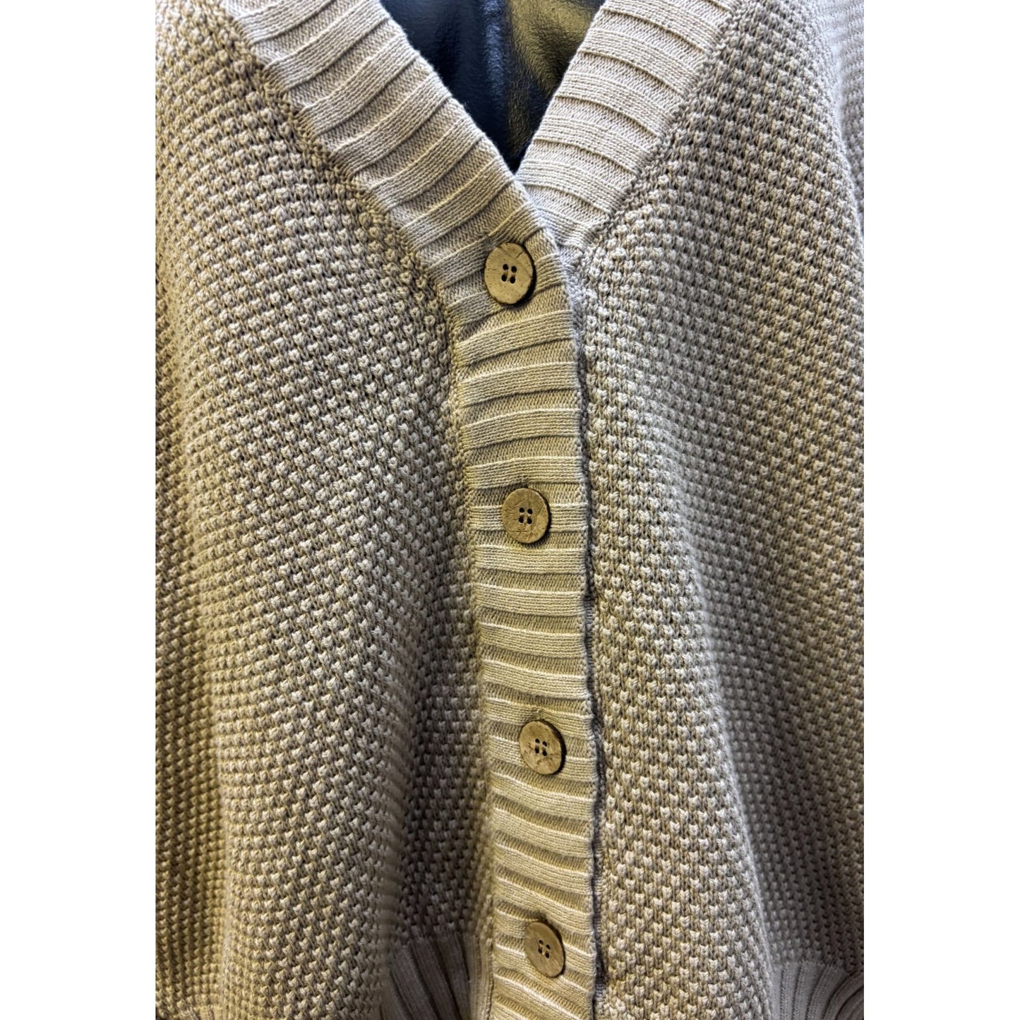 FP Beach Taupe Cardigan & Pants Set XL 2p