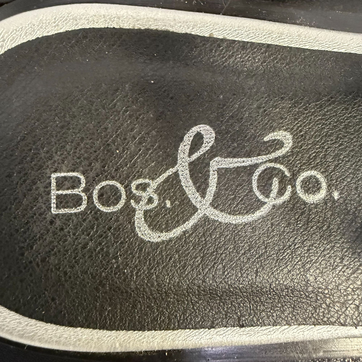 Bos & Co Silver Leather Slingback Sandals Open Toe 9.5