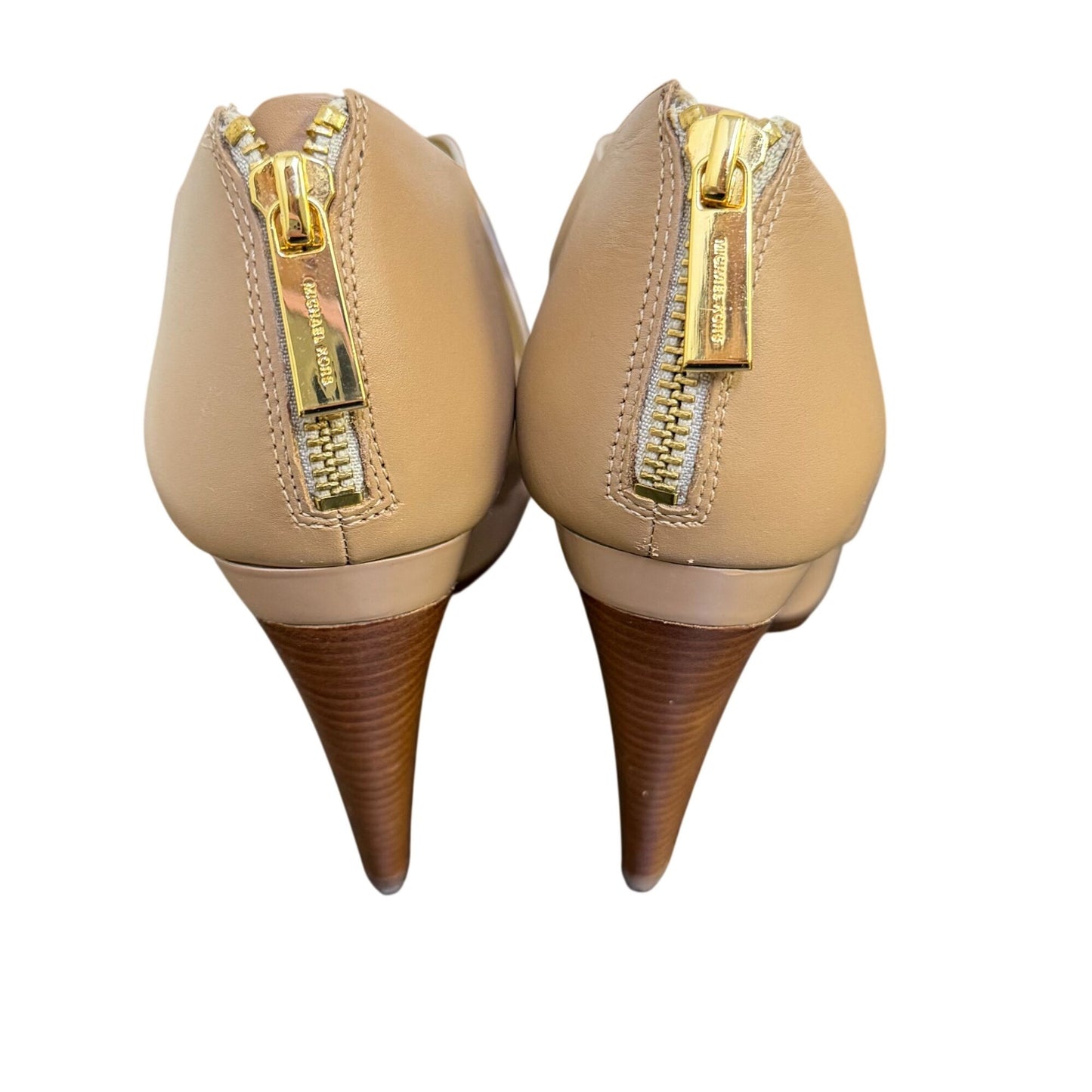 NWT Michael Kors Tan Leather Heel Sandals Size 6