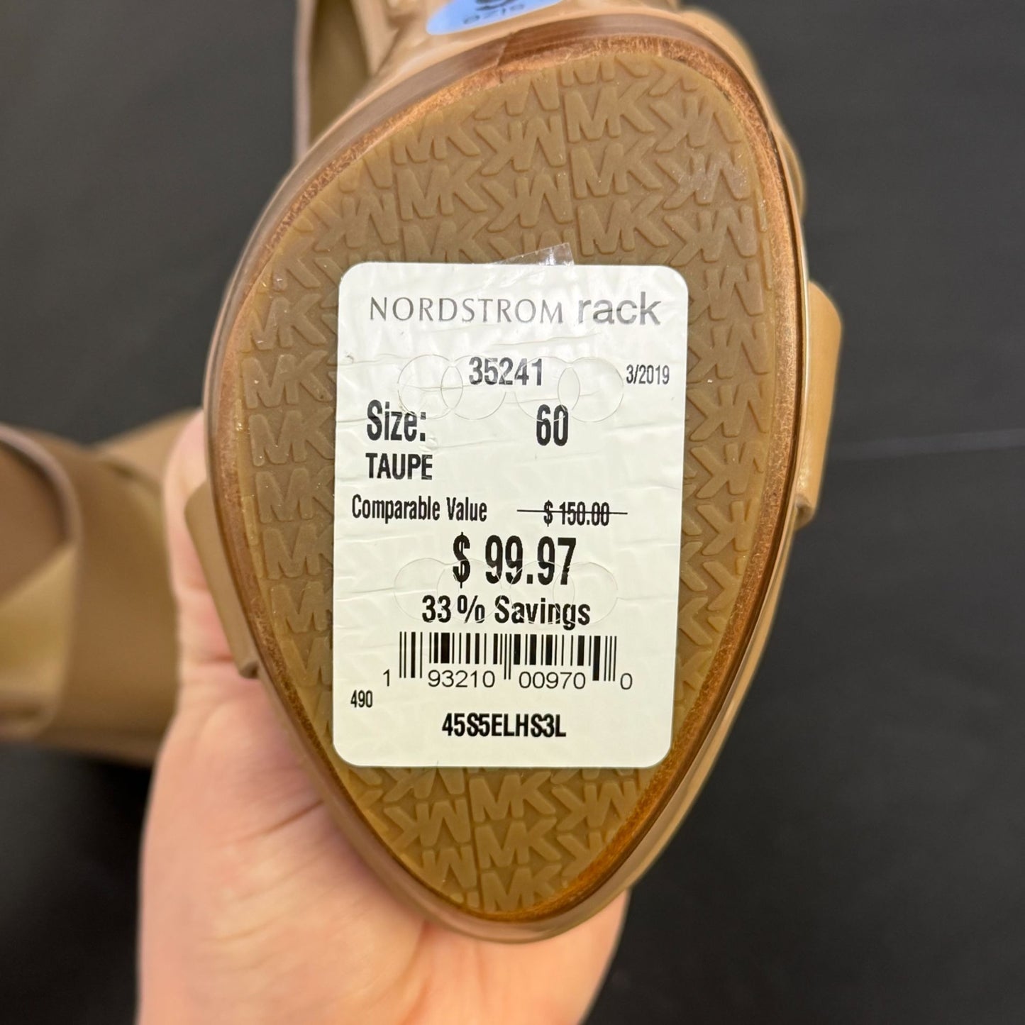 NWT Michael Kors Tan Leather Heel Sandals Size 6