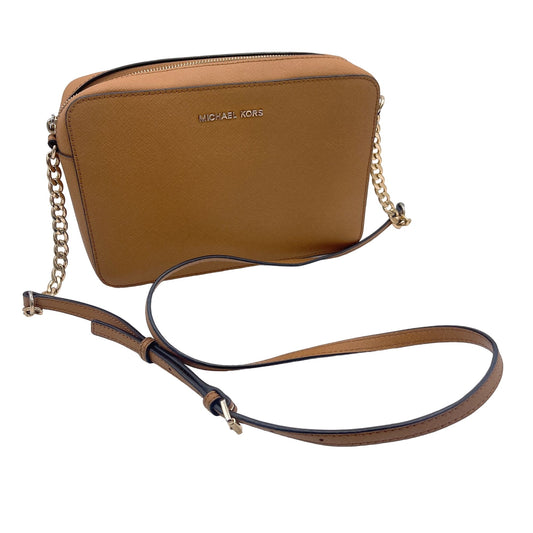 Michael Kors Brown Leather Crossbody Handbag Size Small