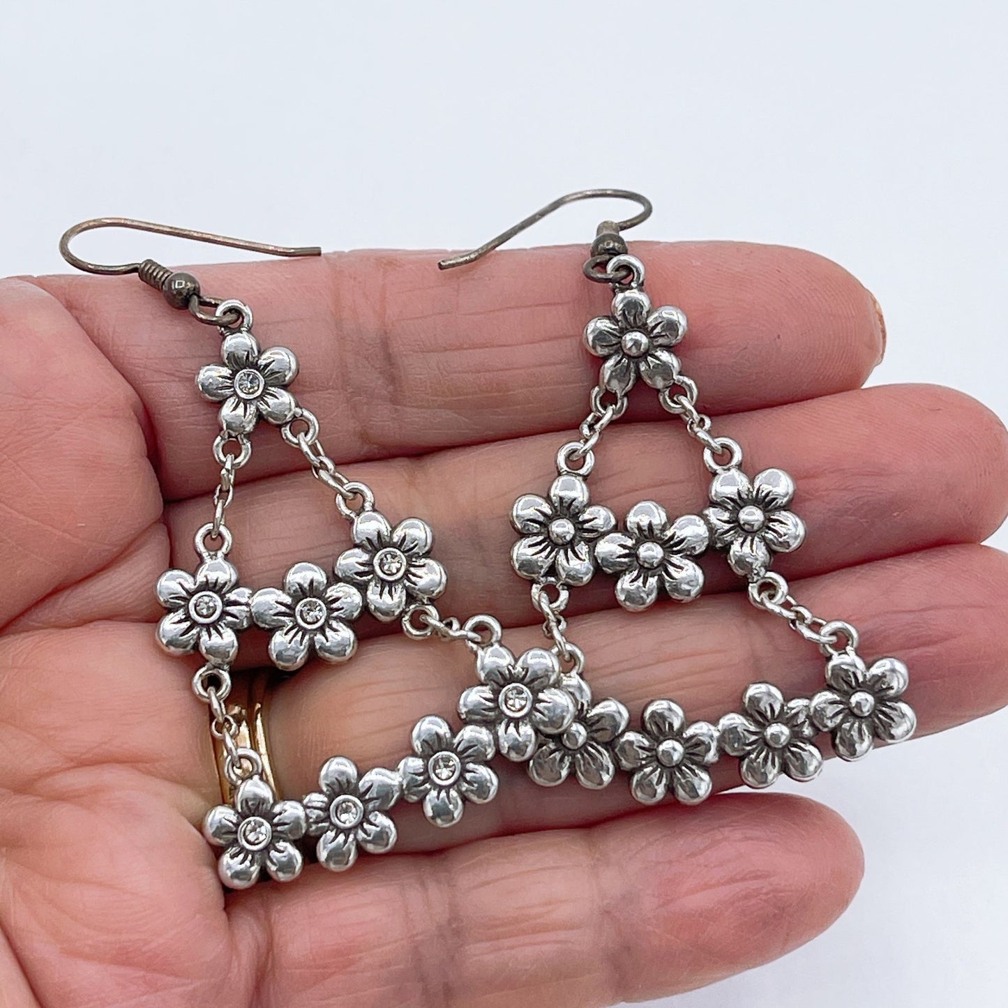 Brighton Cherry Blossoms Silver Dangle Earrings