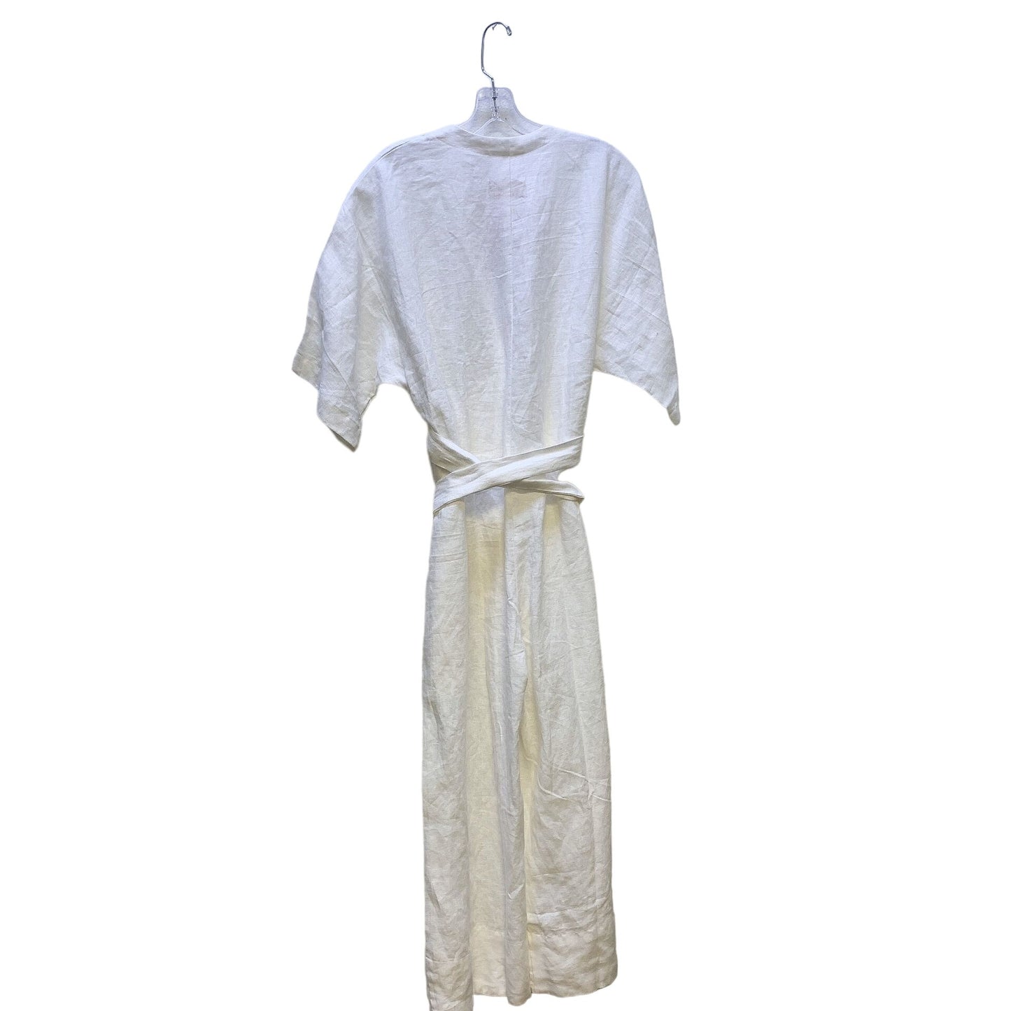 NWT Myrah Peñaloza White Linen Wrap-style Jumpsuit Size One Size