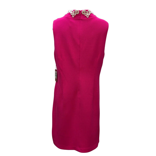 NWT Vince Camuto Pink Sleeveless Dress With White Embroidery Size 16
