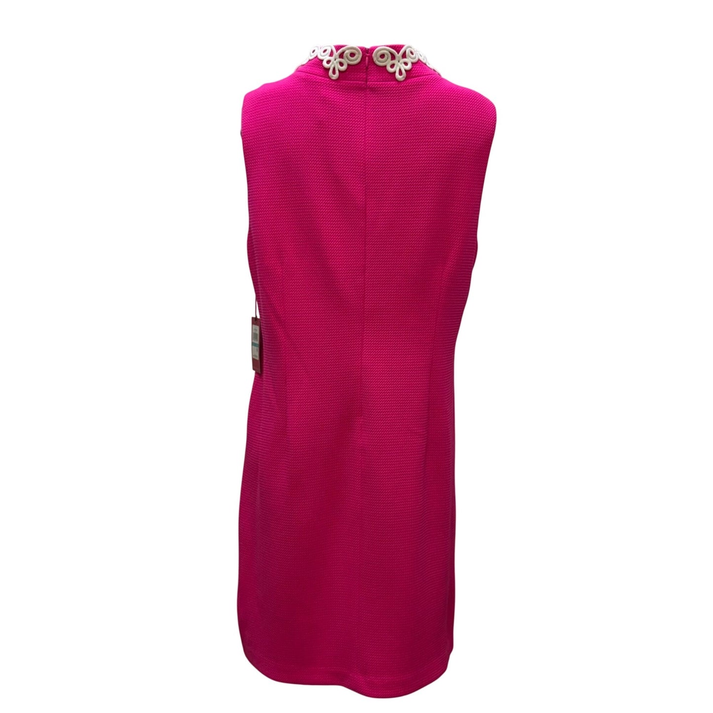 NWT Vince Camuto Pink Sleeveless Dress With White Embroidery Size 16