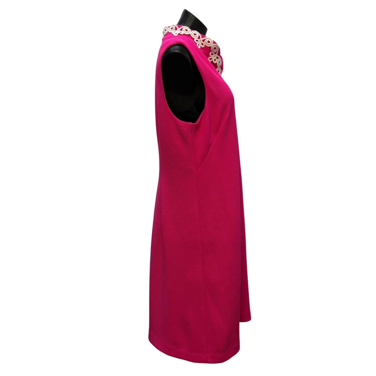 NWT Vince Camuto Pink Sleeveless Dress With White Embroidery Size 16